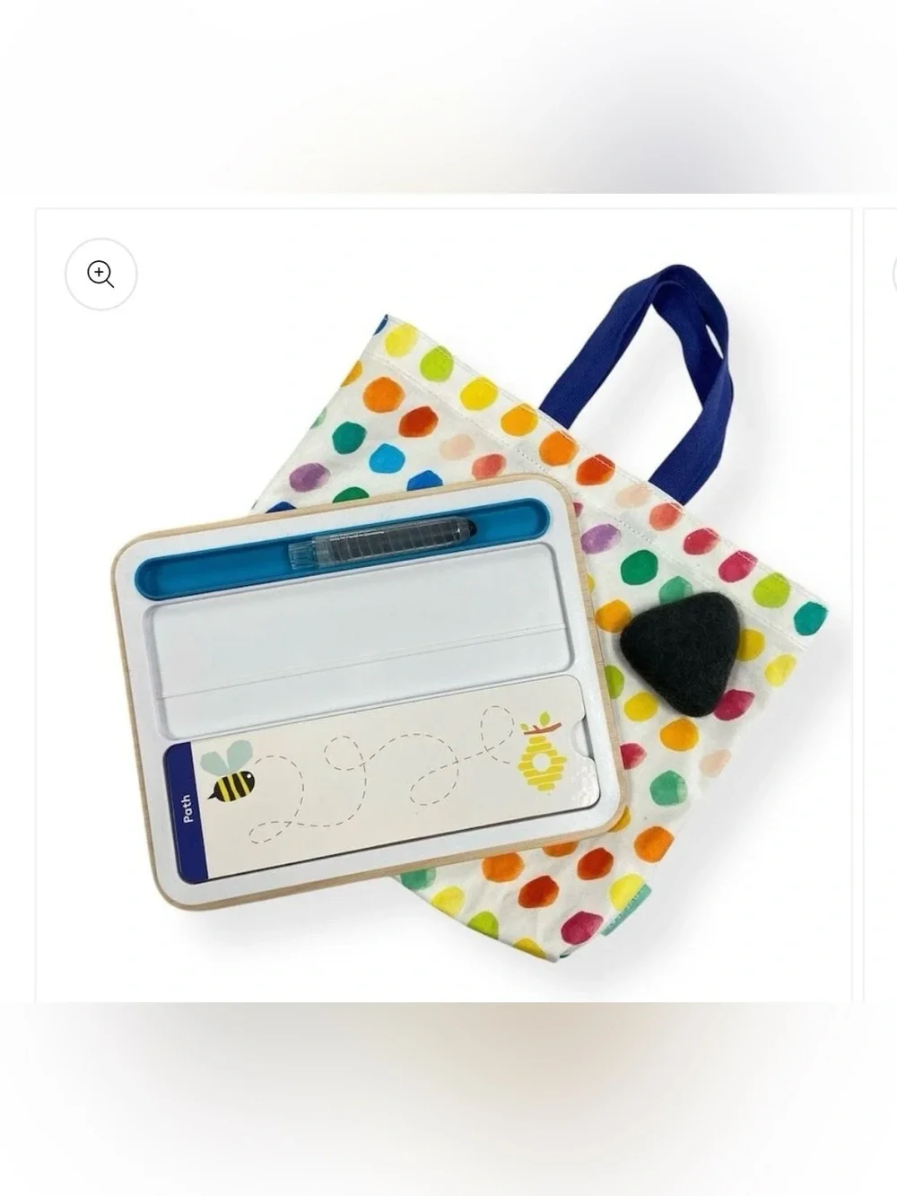 LOVEVERY Canvas Dotted Tote with Drawing Board and writing instrument